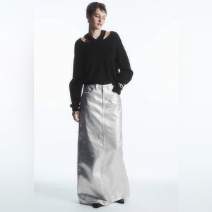 COS COATED-DENIM MAXI SKIRT- SOLD OUT